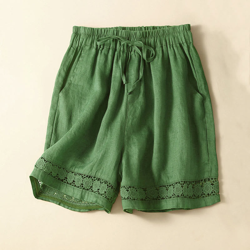 Martina Women’s Cotton Lace Trim Shorts