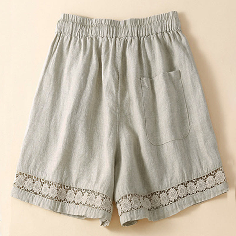 Martina Women’s Cotton Lace Trim Shorts