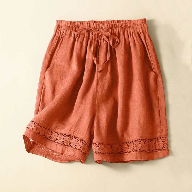 Martina Women’s Cotton Lace Trim Shorts