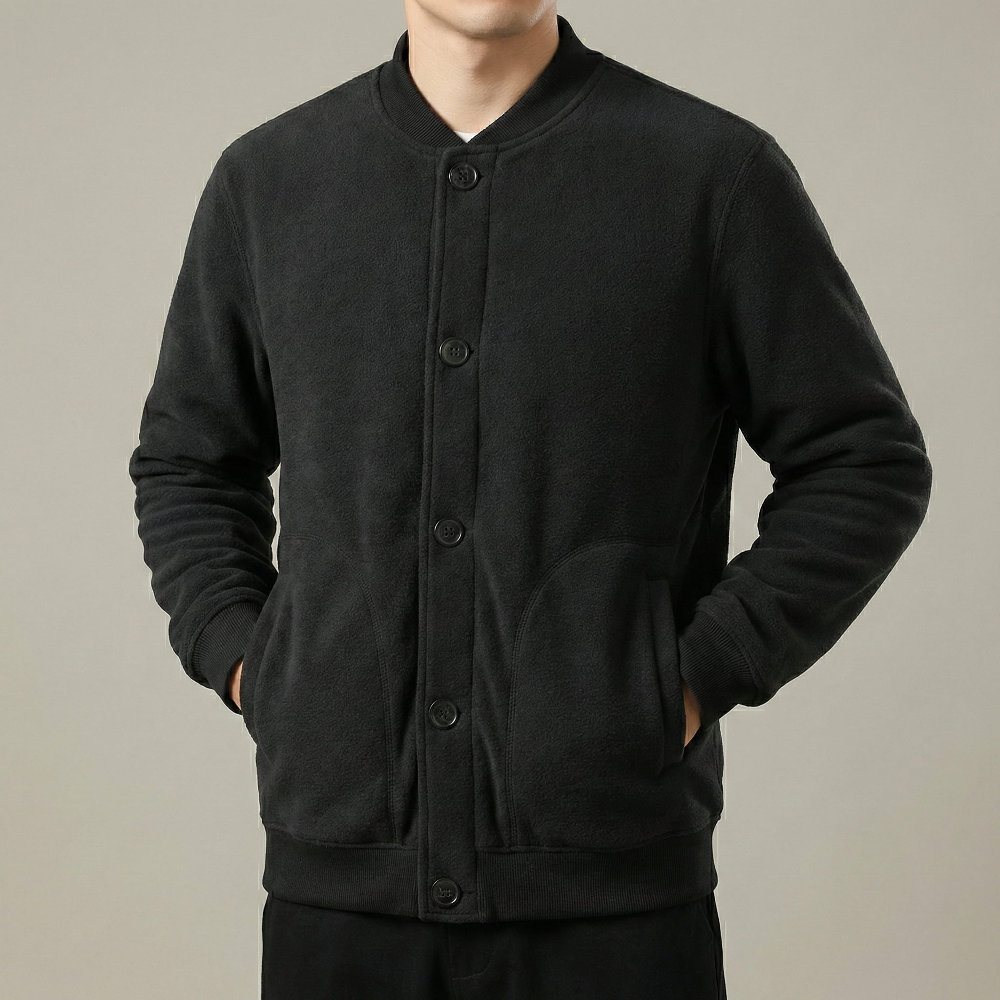 Emilio Men’s Fleece-Lined Button Up Jacket