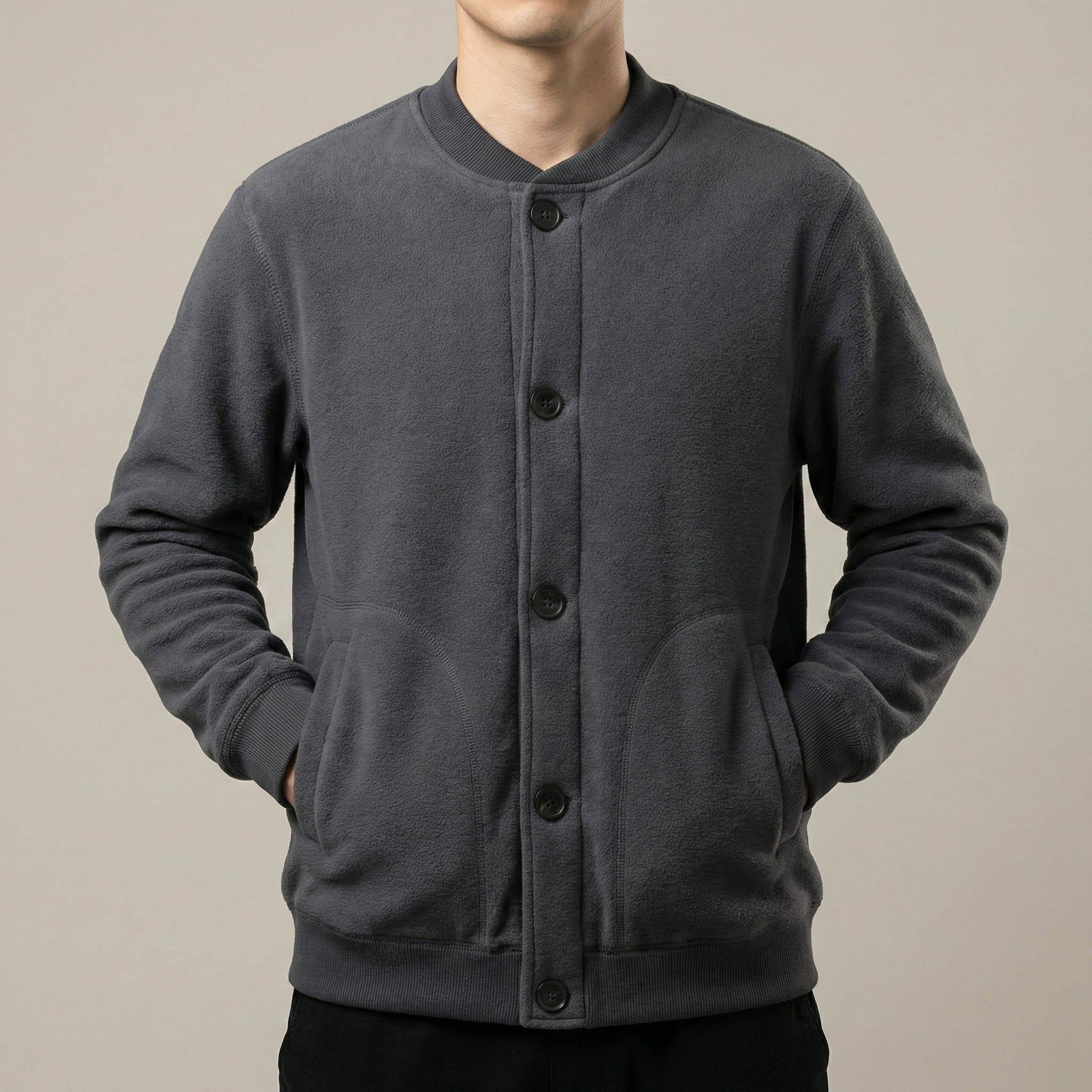 Emilio Men’s Fleece-Lined Button Up Jacket