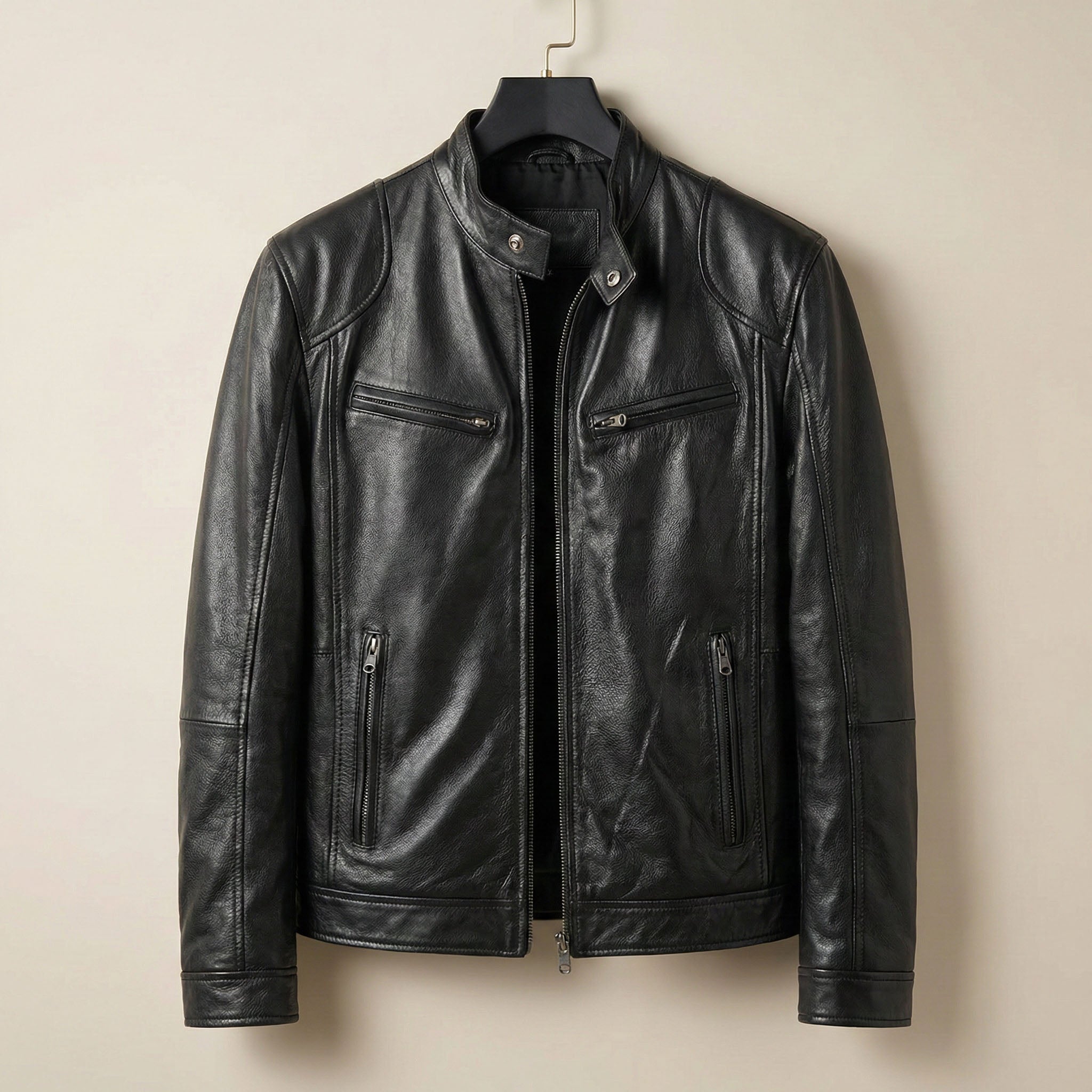 Matteo Men’s Zip Up Leather Jacket