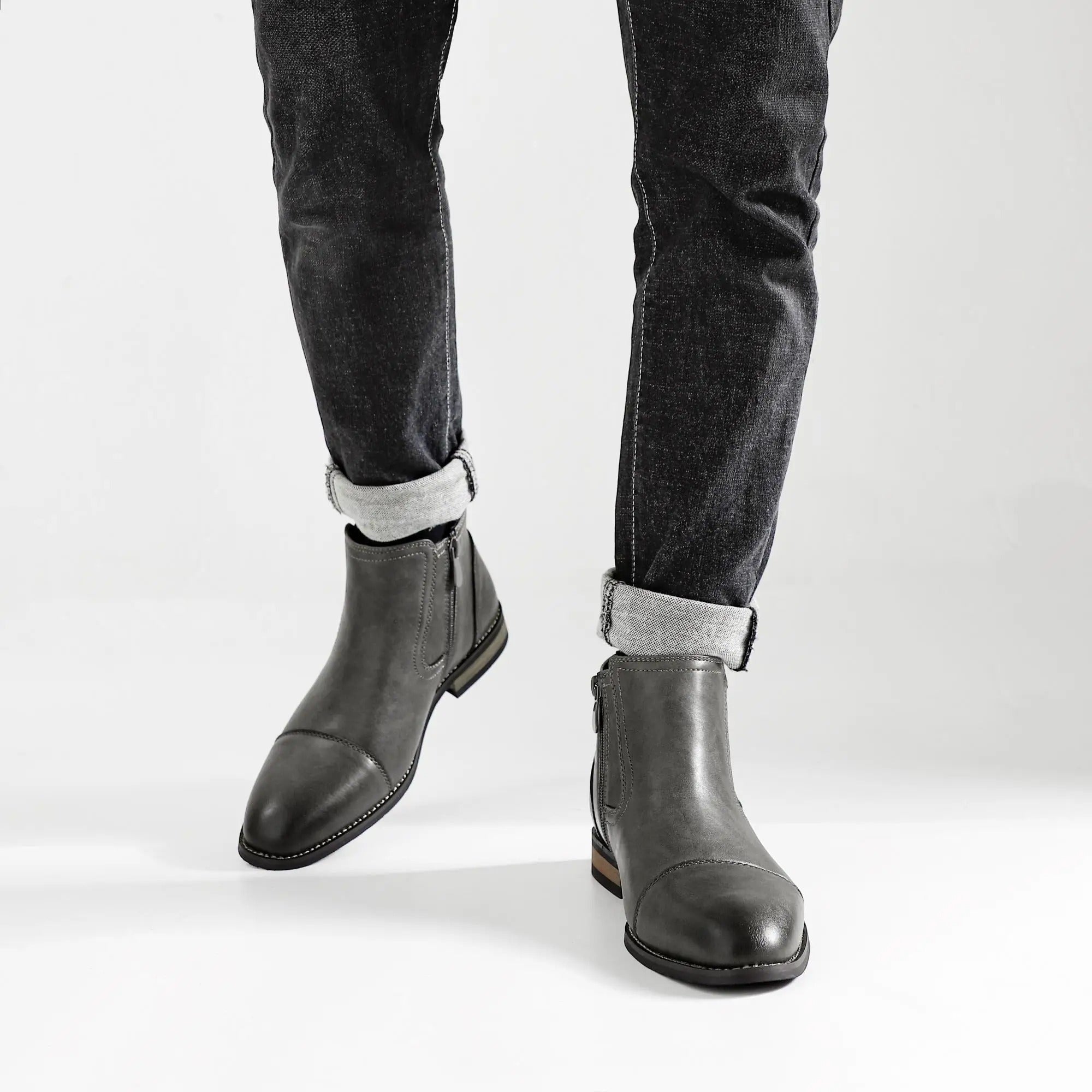 Marriot Men’s Chelsea Boots – Leather Chelsea Boots with Side Zip