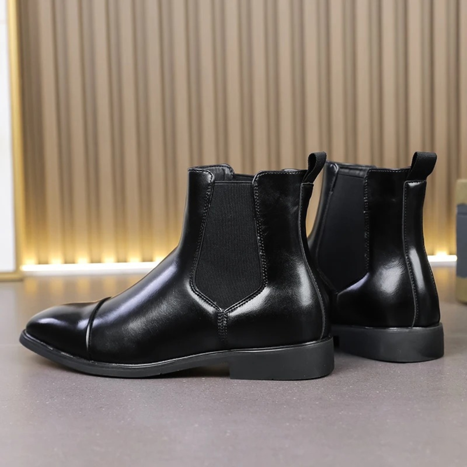 Carlo Men’s Leather Chelsea Boots – Classic Slip-On Design for Timeless Style