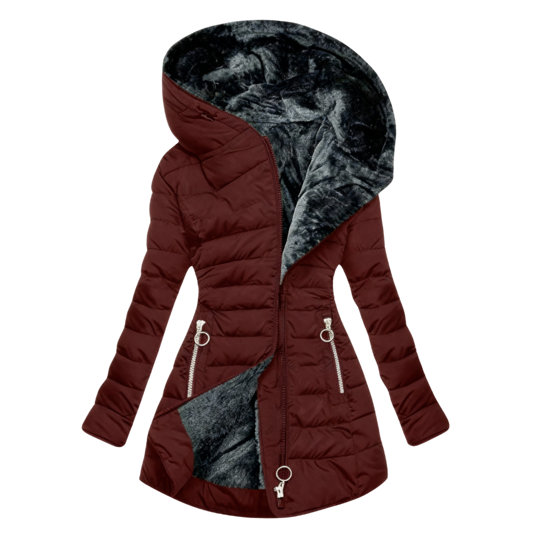 Renee Women’s Waterproof Coat – Insulated Long Hooded Winter Jacket
