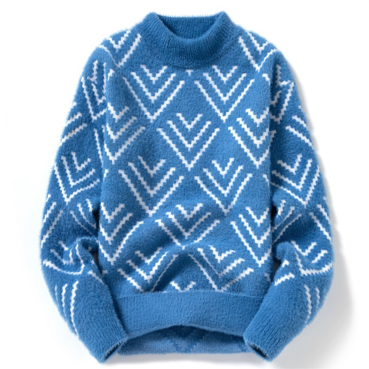 Isaac Men’s Knitted Jumper – Plush Soft Knit Crew Neck Sweater