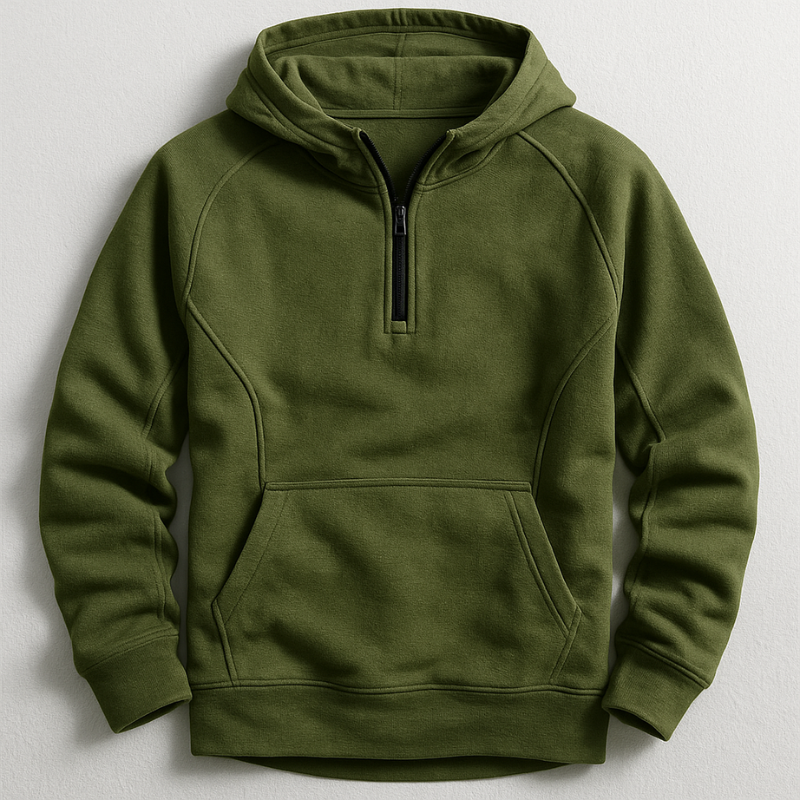 Piolo Men’s Premium Cotton Hoodie – Relaxed Fit Midweight Pullover with Ribbed Trim