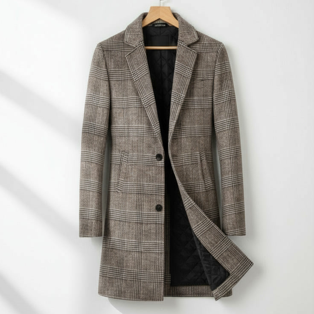 Romero Men’s Wool Overcoat – Tailored Men's Long Coat