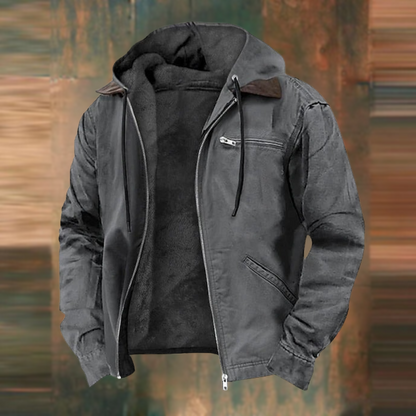 Elliot Men’s Hooded Jacket – Fleece-Lined for Winter Warmth & Casual Streetwear Style