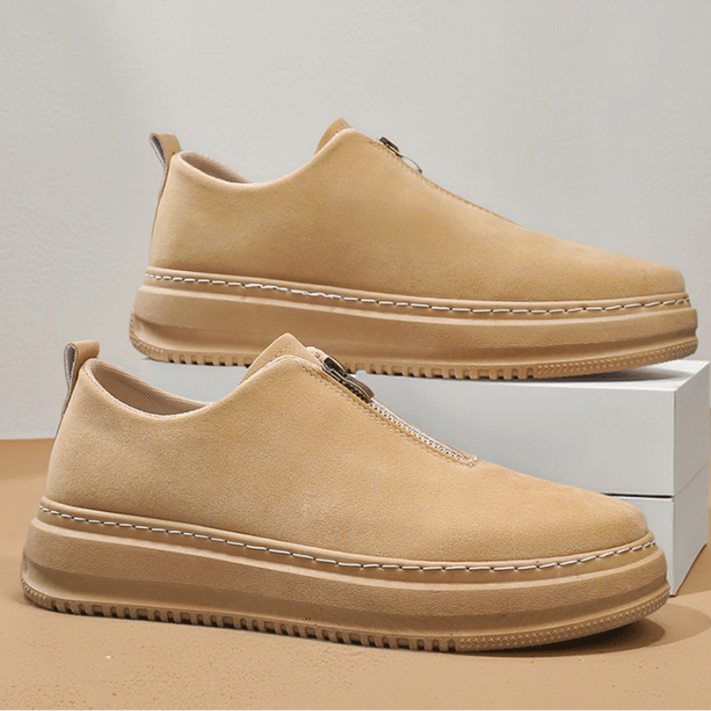 Sven Men’s Shoes – Zip Front Suede Casual Shoes