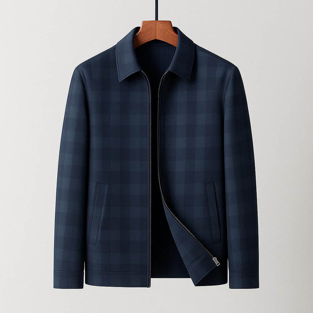Roberto Men’s Tailored Checked Jacket – Men’s Blazer for Transitional Weather