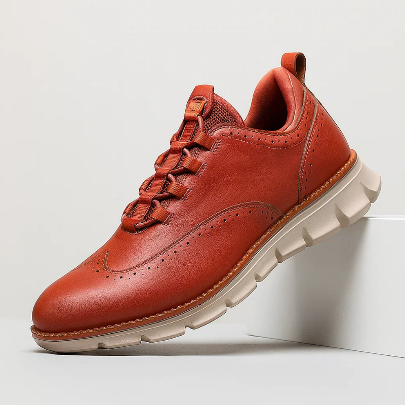 Domingo Men’s Shoes – Genuine Leather Trainers with Lightweight Sole