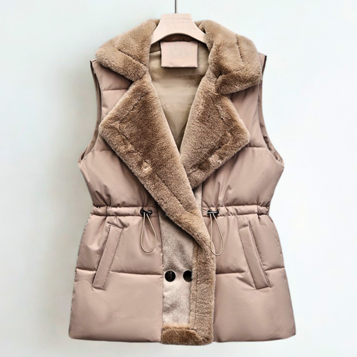 Lucia Women’s Fleece Vest – Plush Sherpa Collar & Adjustable Fit