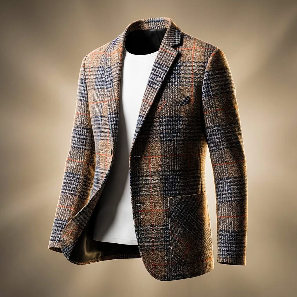 Langston Wool Blend Blazer – Heritage Plaid Tailored Sport Coat