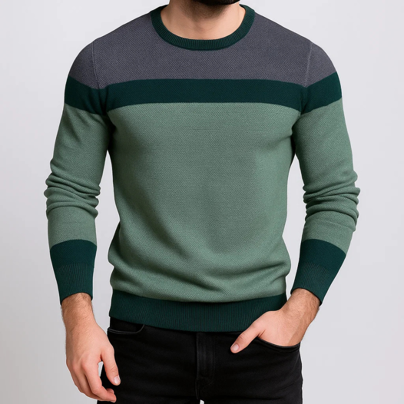 Eduardo Men’s Cotton Sweater – Soft Knit Crew Neck Jumper