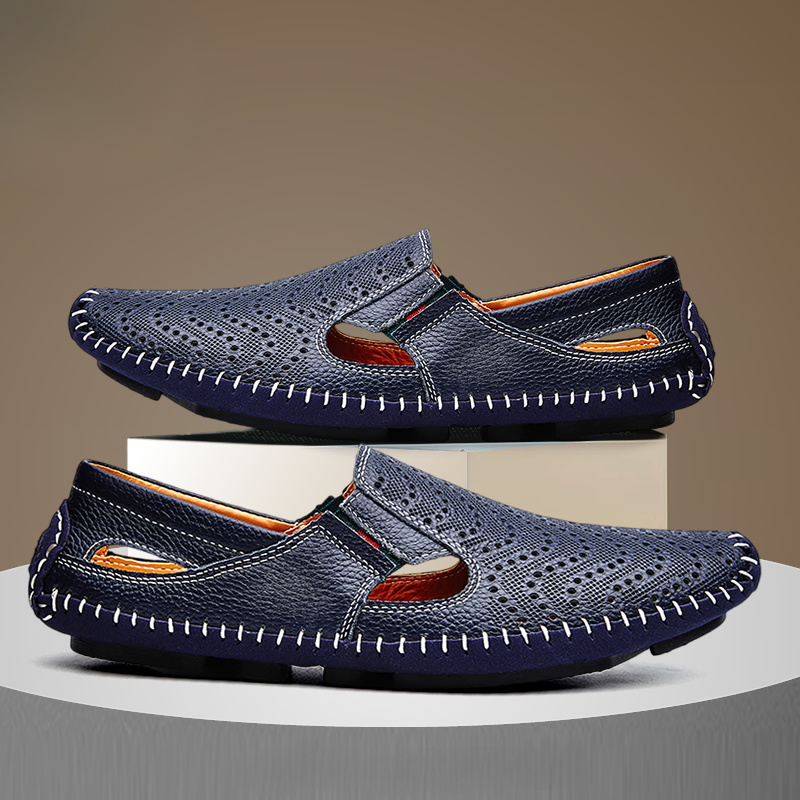 Ramil Italian Leather Sandals – Cushioned Breathable Casual Summer Footwear