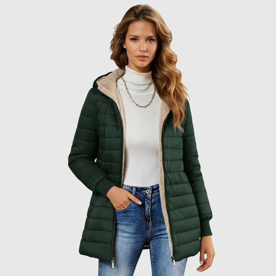 Paloma Women’s Waterproof Coat – Long Quilted Winter Jacket