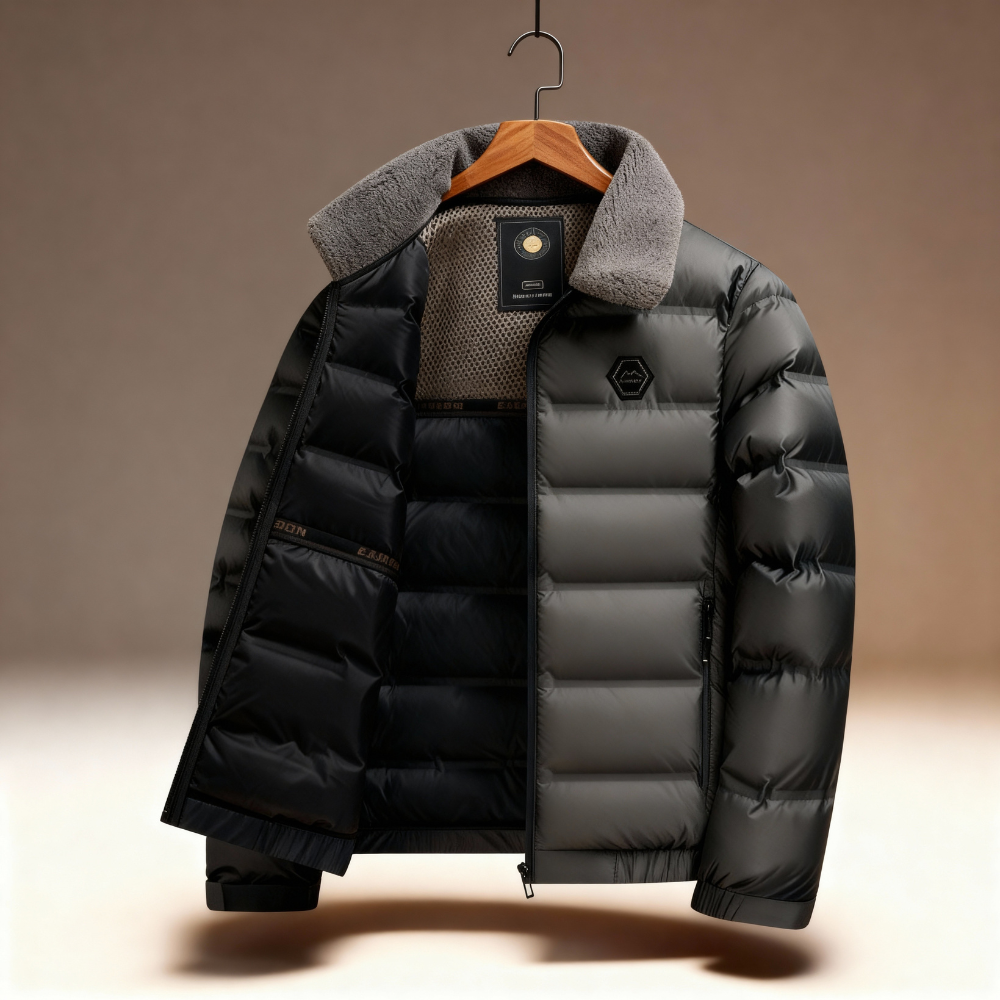 Bennett Men’s Down Puffer Jacket – Insulated Winter Coat with Quilted Shell