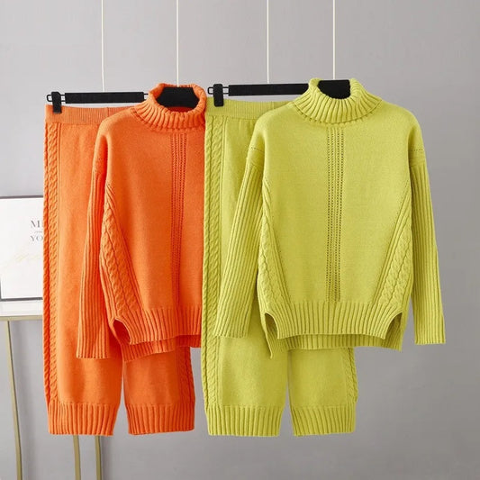 Georgia Cable Knit Lounge Set – Soft Breathable Relaxed Fit Loungewear