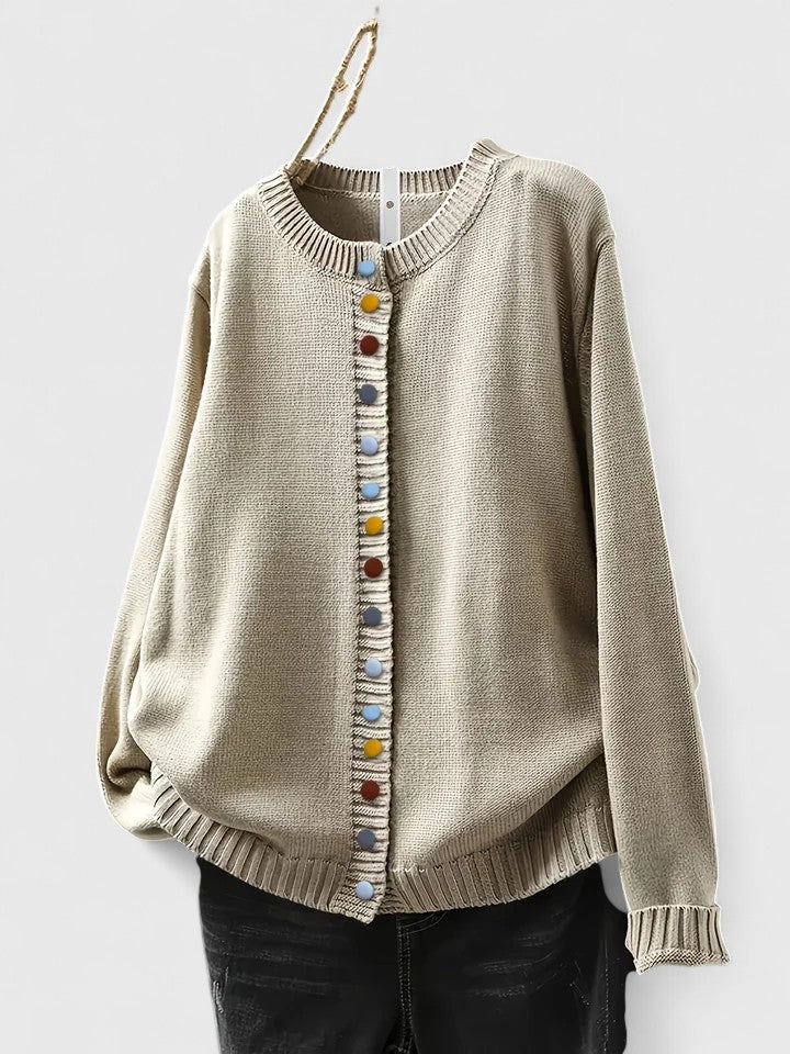 Rosie Women’s Button Up Cardigan – Lightweight Knitted Cardigan