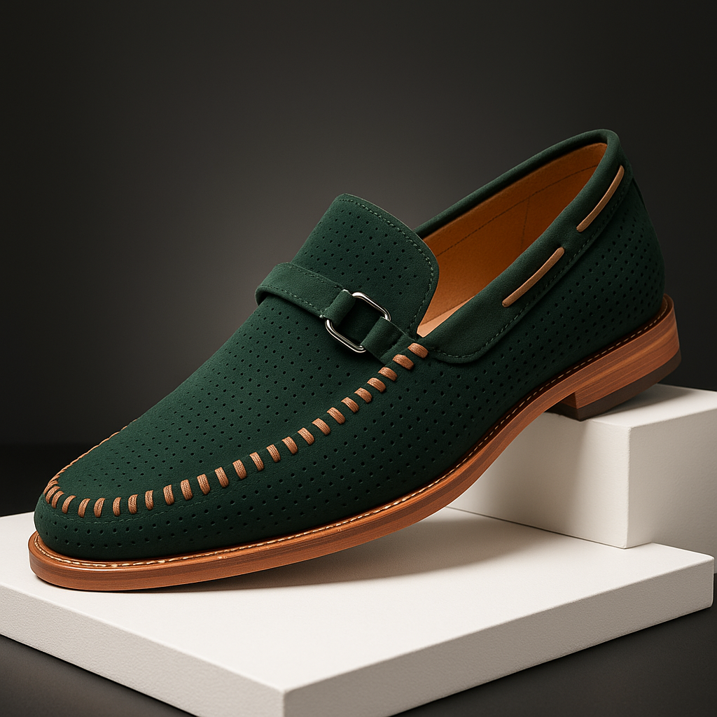 Joel Men’s Leather Loafers – Premium Woven Leather for All-Day Comfort