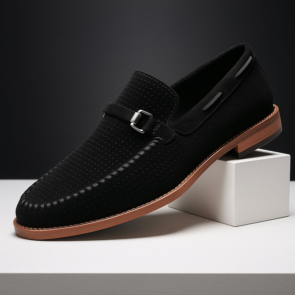 Joel Men’s Leather Loafers – Premium Woven Leather for All-Day Comfort