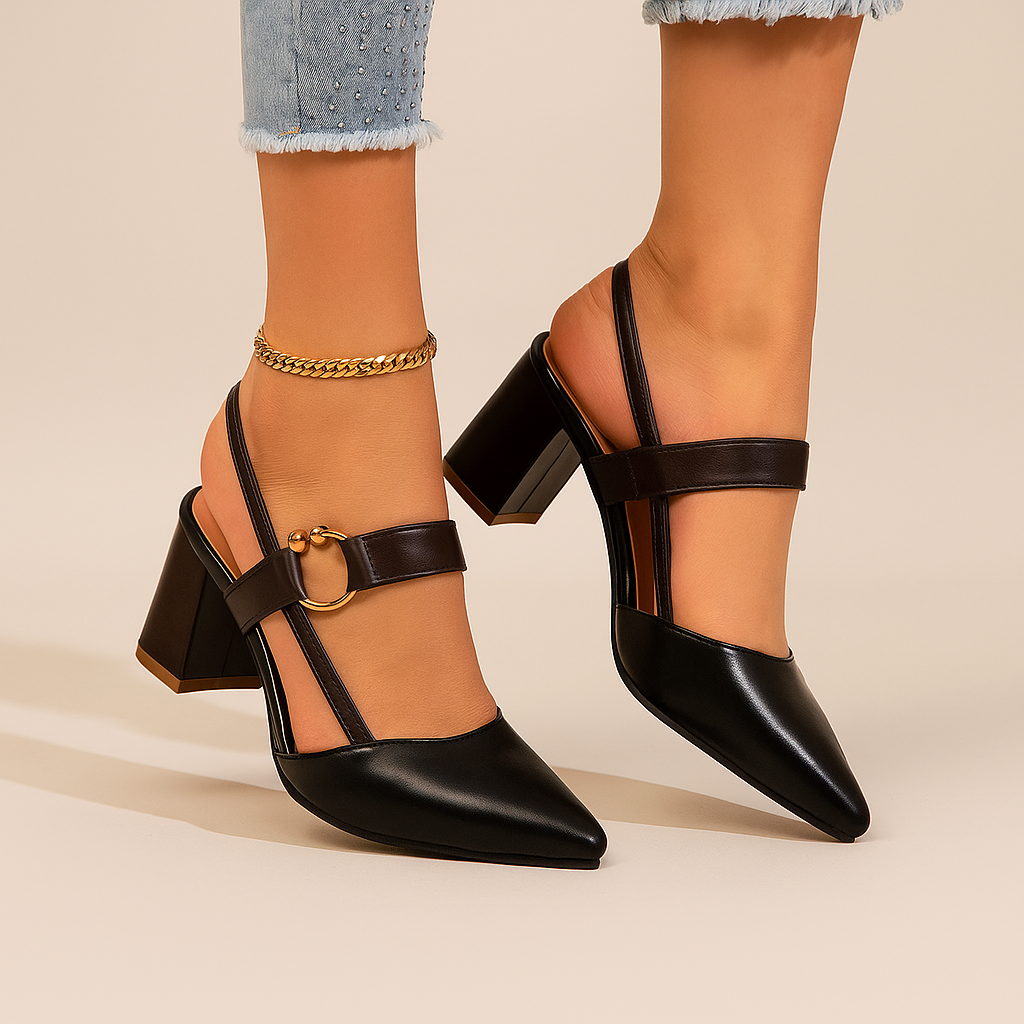 Caterina Women’s Leather Strap Heels