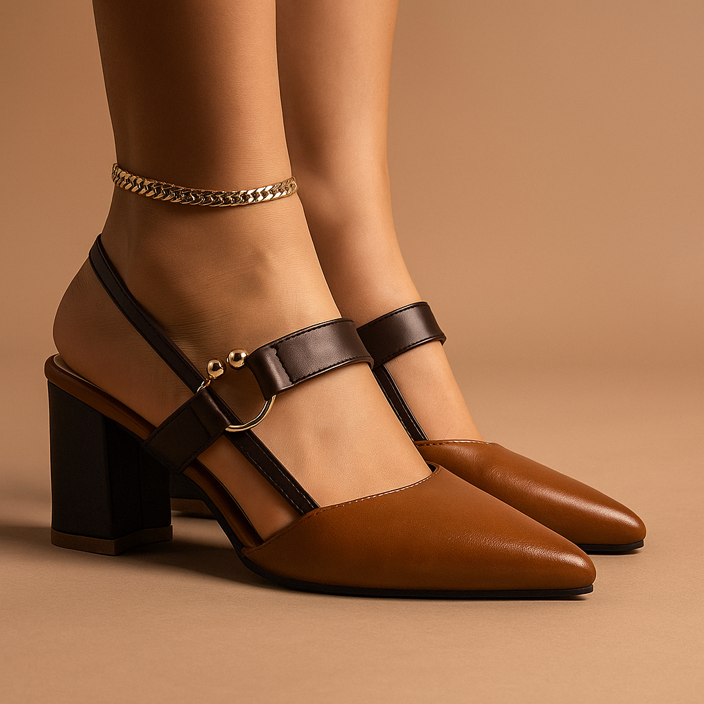 Caterina Women’s Leather Strap Heels