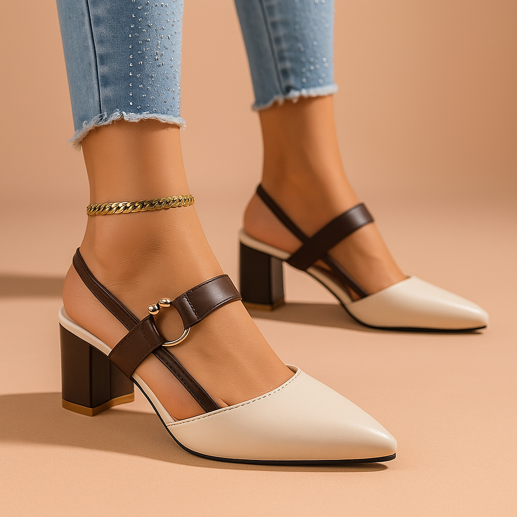 Caterina Women’s Leather Strap Heels