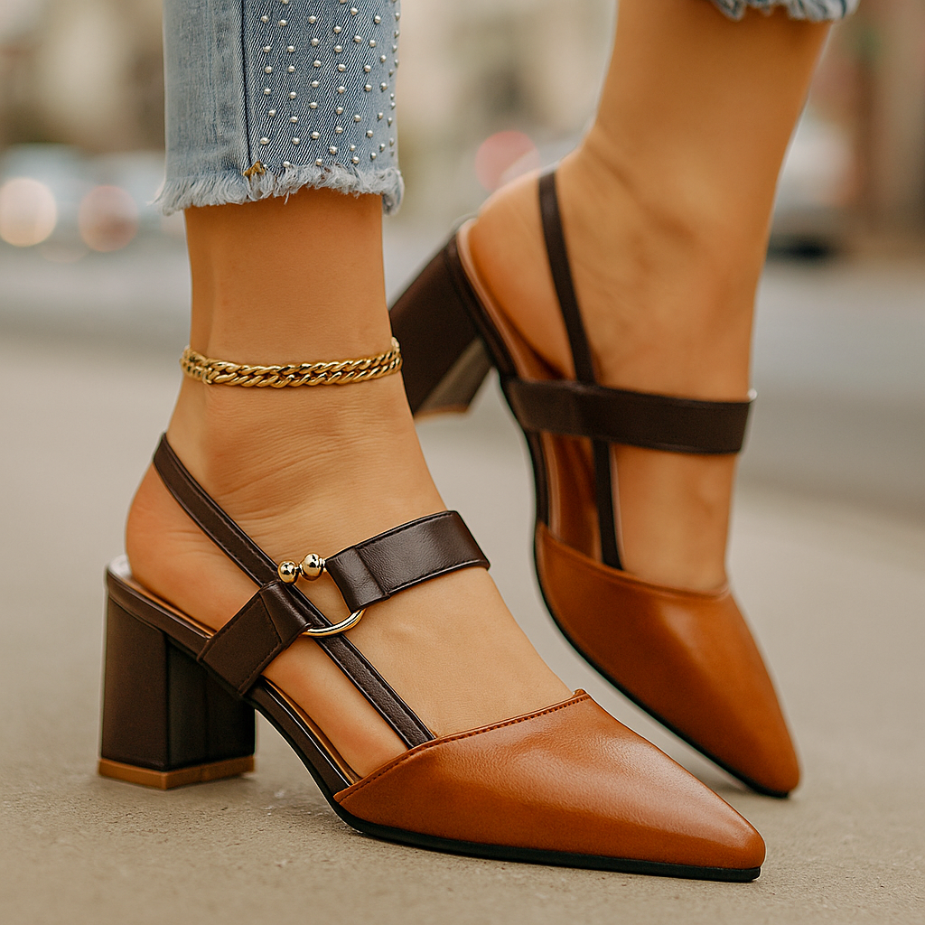 Caterina Women’s Leather Strap Heels