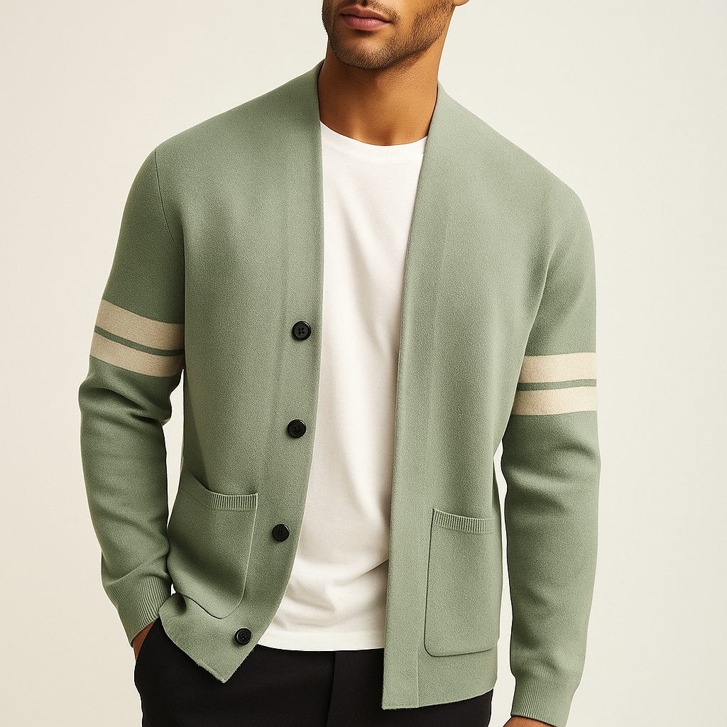 Lorenzo Men’s Merino Wool Cardigan – Lightweight Button-Up Knit Cardigan