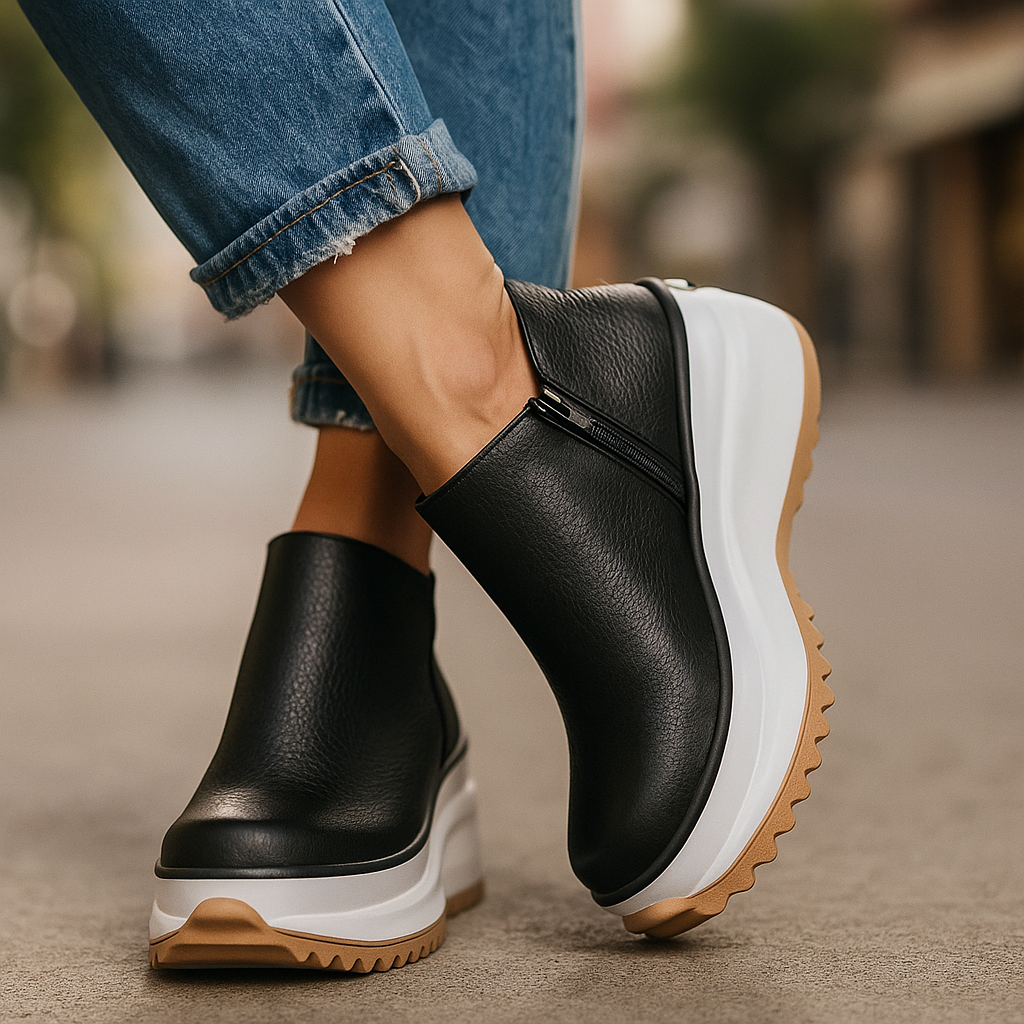 Yasmin Women’s Platform Leather Boots