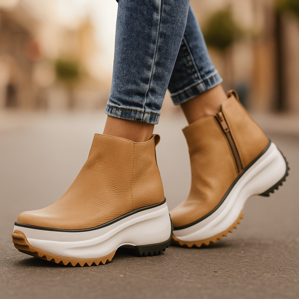 Yasmin Women’s Platform Leather Boots