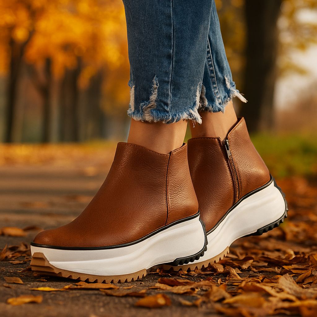 Yasmin Women’s Platform Leather Boots