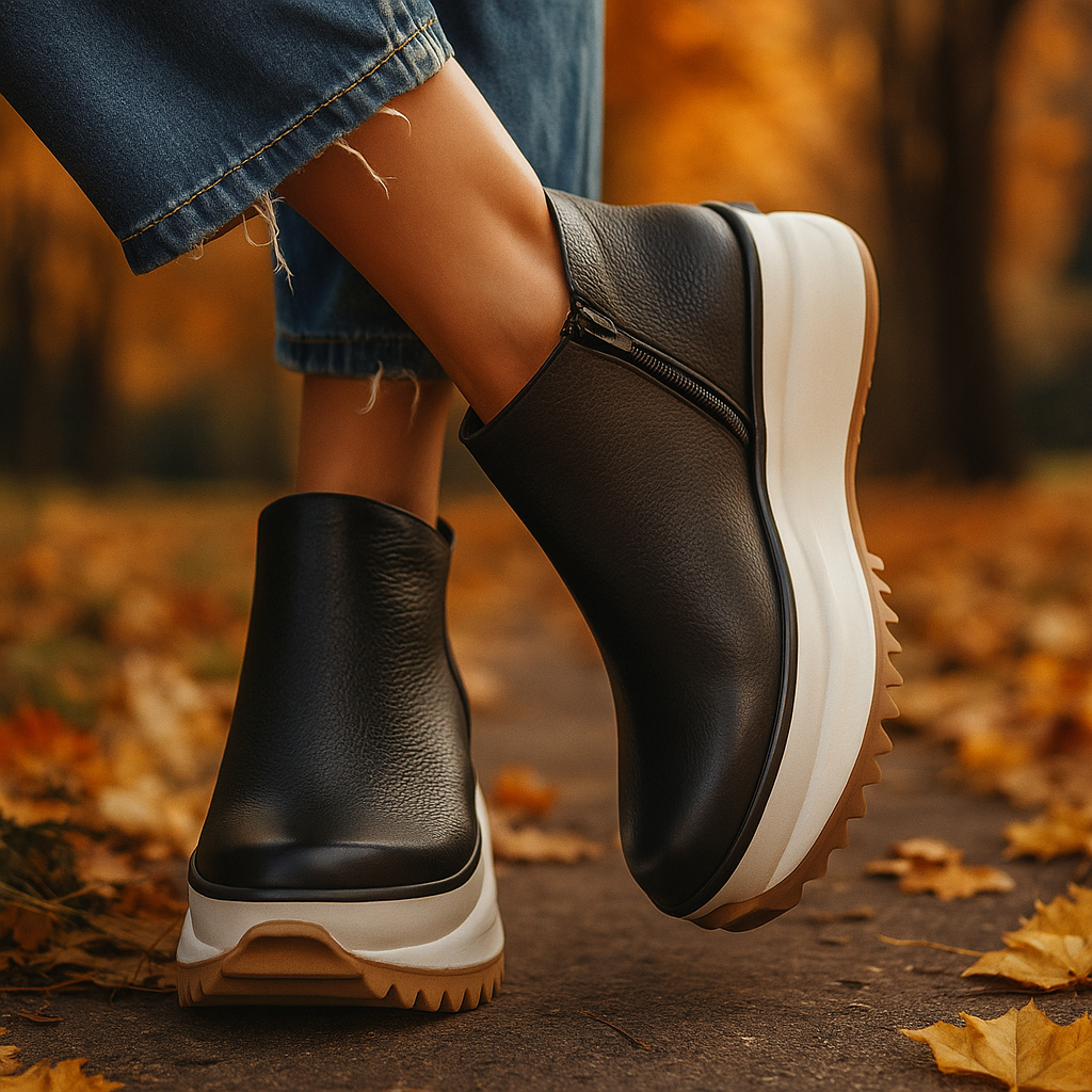 Yasmin Women’s Platform Leather Boots