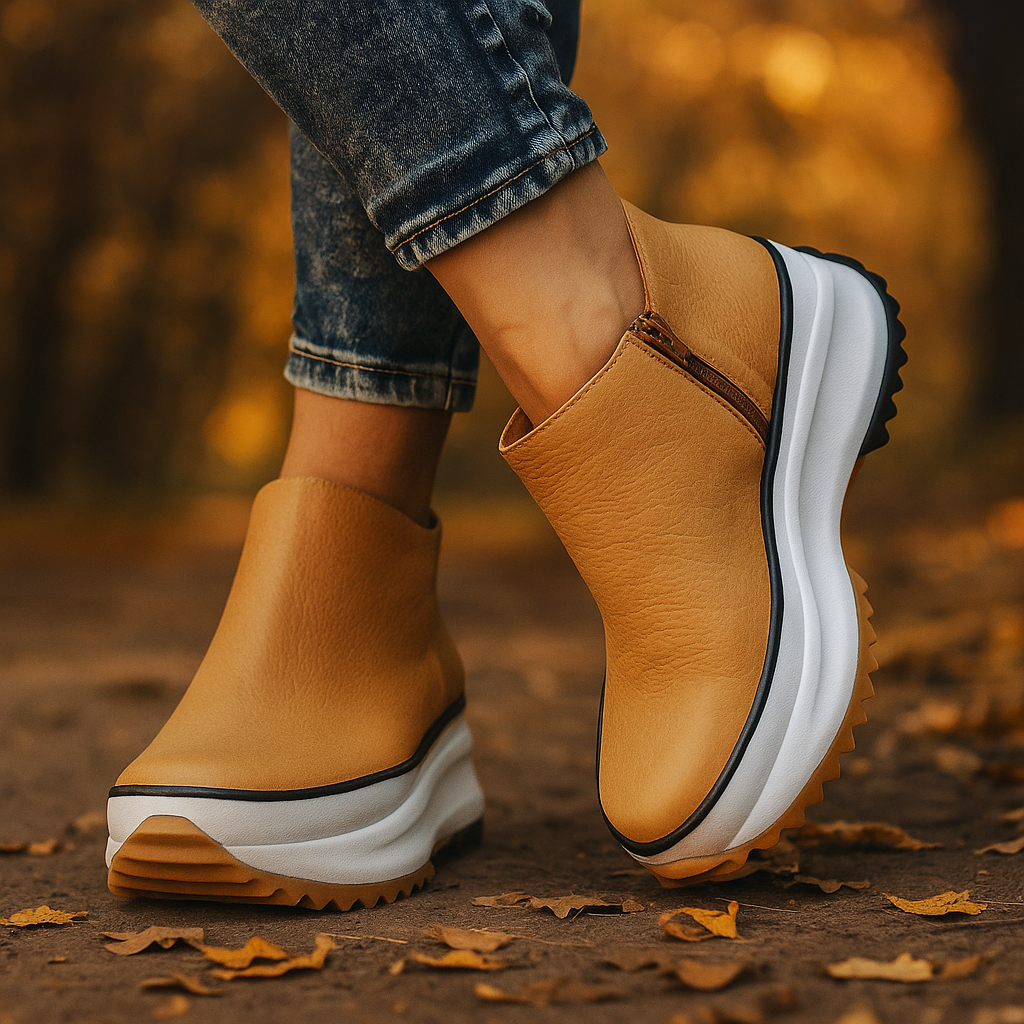 Yasmin Women’s Platform Leather Boots