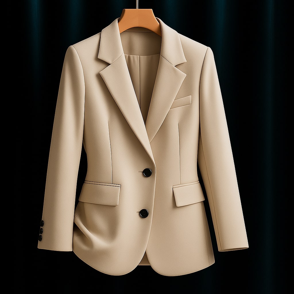 Elara Women’s Tailored Blazer – Structured Jacket with Contoured Fit