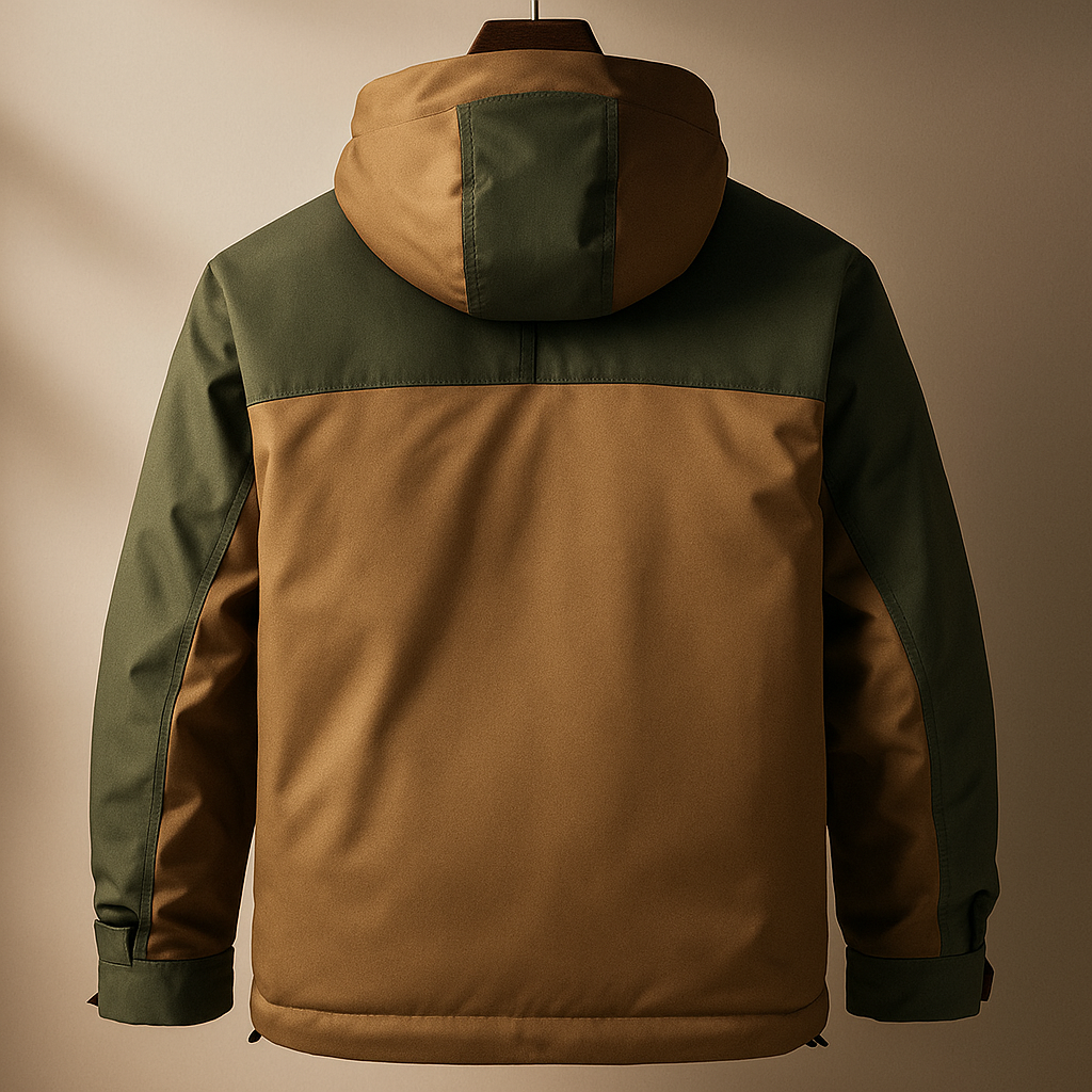 Aspen Men’s Technical Anorak Jacket – Windproof Shell with Adjustable Hood