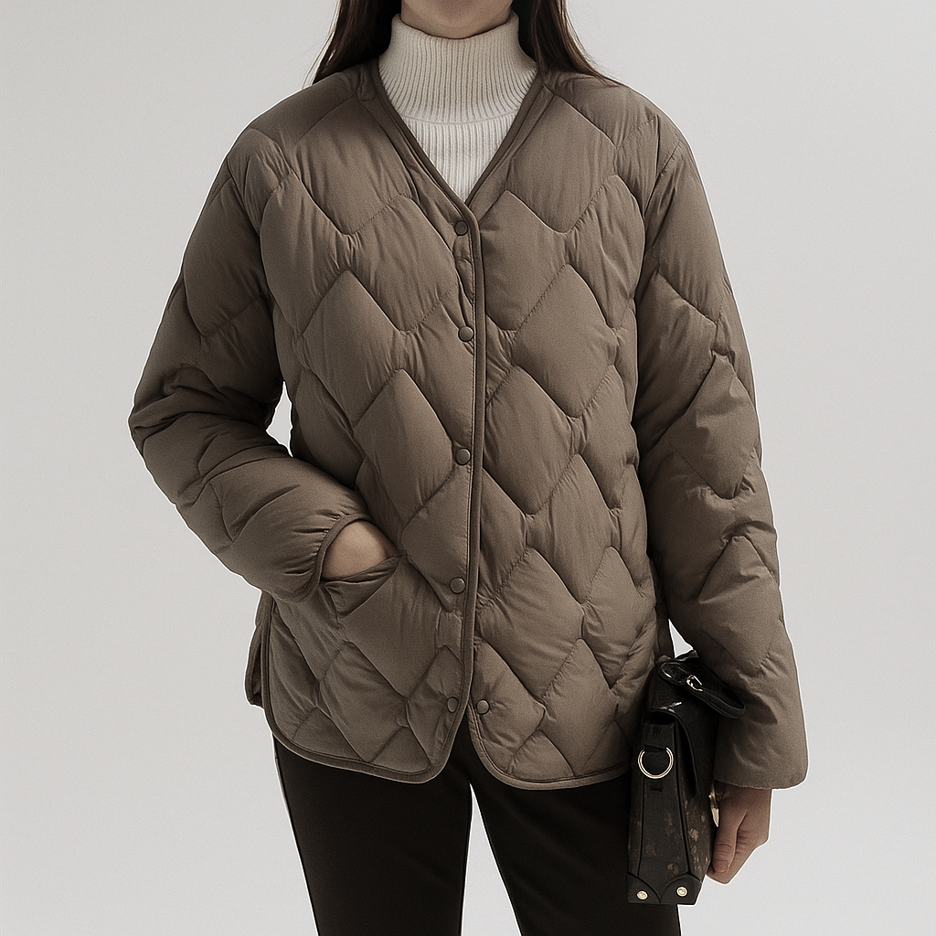 Francesca Women’s Duck Down Jacket – Lightweight Warmth with Quilted Design