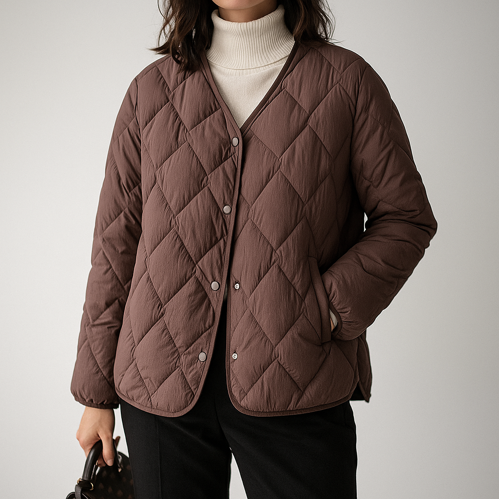 Francesca Women’s Duck Down Jacket – Lightweight Warmth with Quilted Design