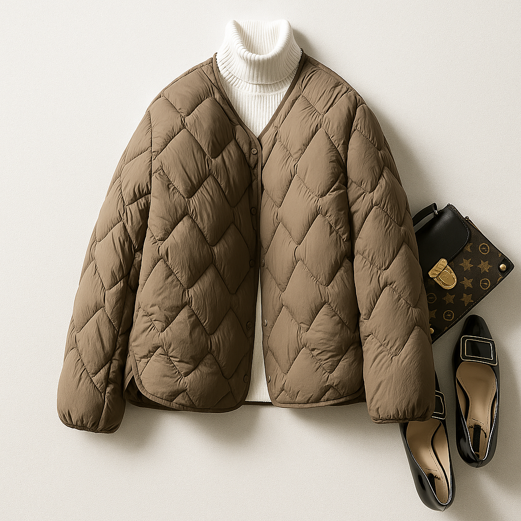 Francesca Women’s Duck Down Jacket – Lightweight Warmth with Quilted Design