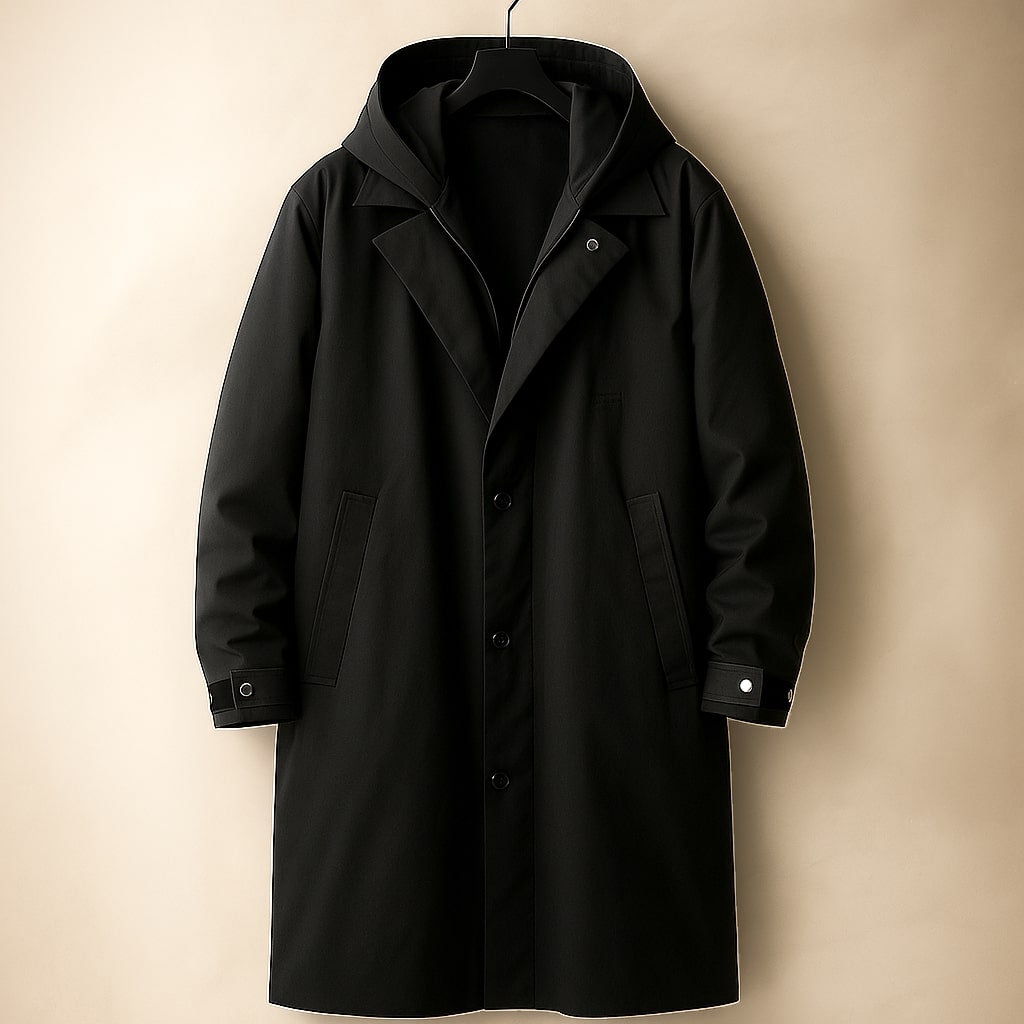Felipe Men’s Cotton Layered Coat – Insulated Mid-Length Jacket with Detachable Liner