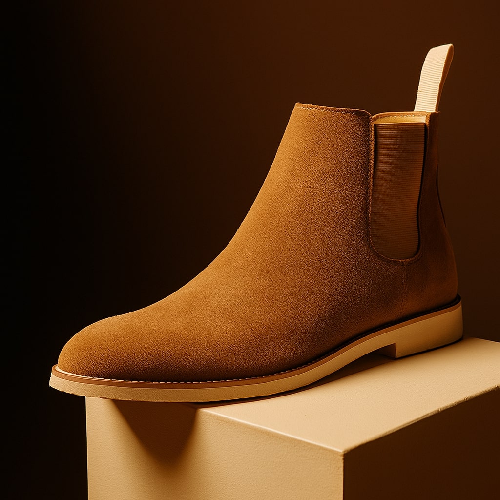Fabian Men’s Leather Chelsea Boots – Supple Leather with Reinforced Heel Support