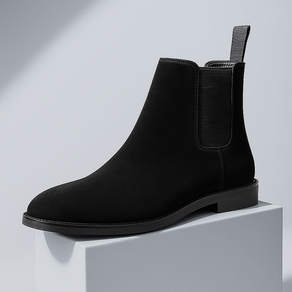 Fabian Men’s Leather Chelsea Boots – Supple Leather with Reinforced Heel Support