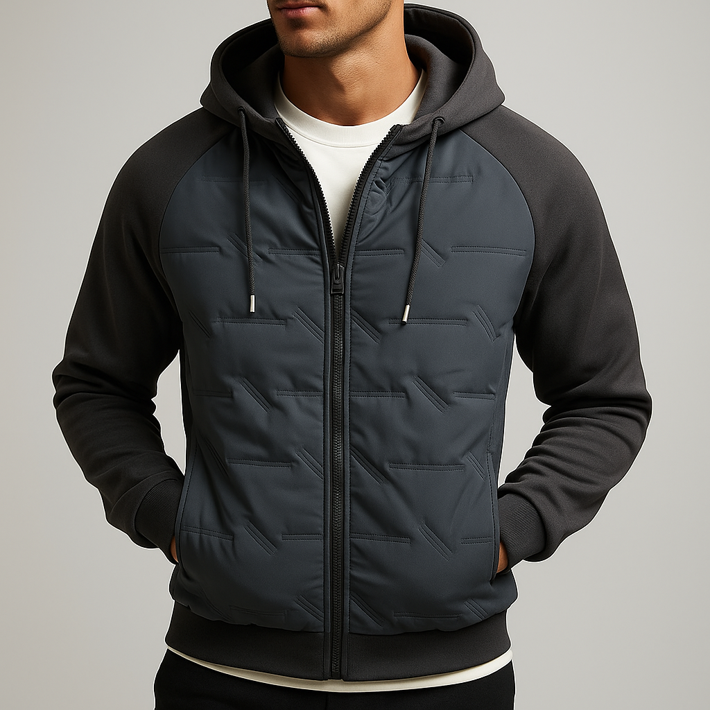 Charlie Men’s Hooded Jacket – Lightweight Cotton-Blend Hoodie Jacket