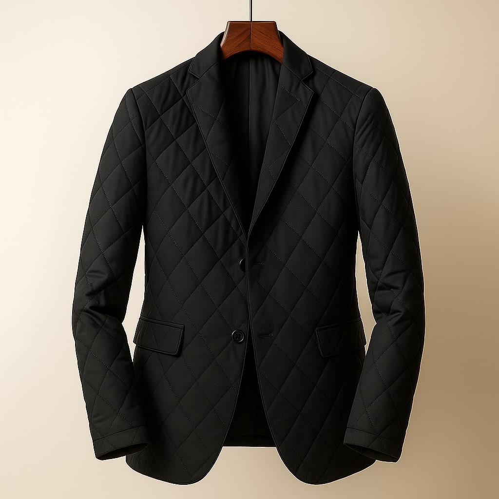Briones Men’s Quilted Down Blazer – Lightweight Insulated Tailored Jacket