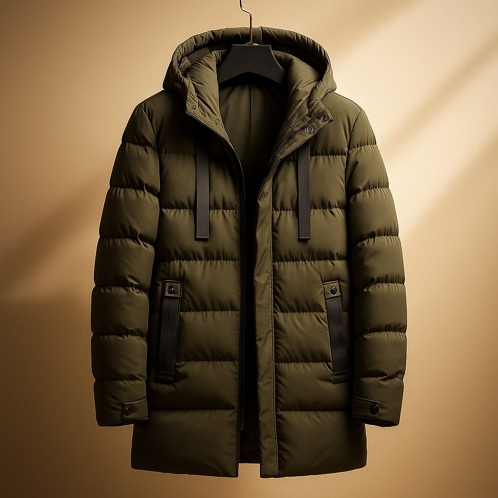 Nordic Men’s Quilted Shell Parka – Lightweight Insulated Winter Jacket