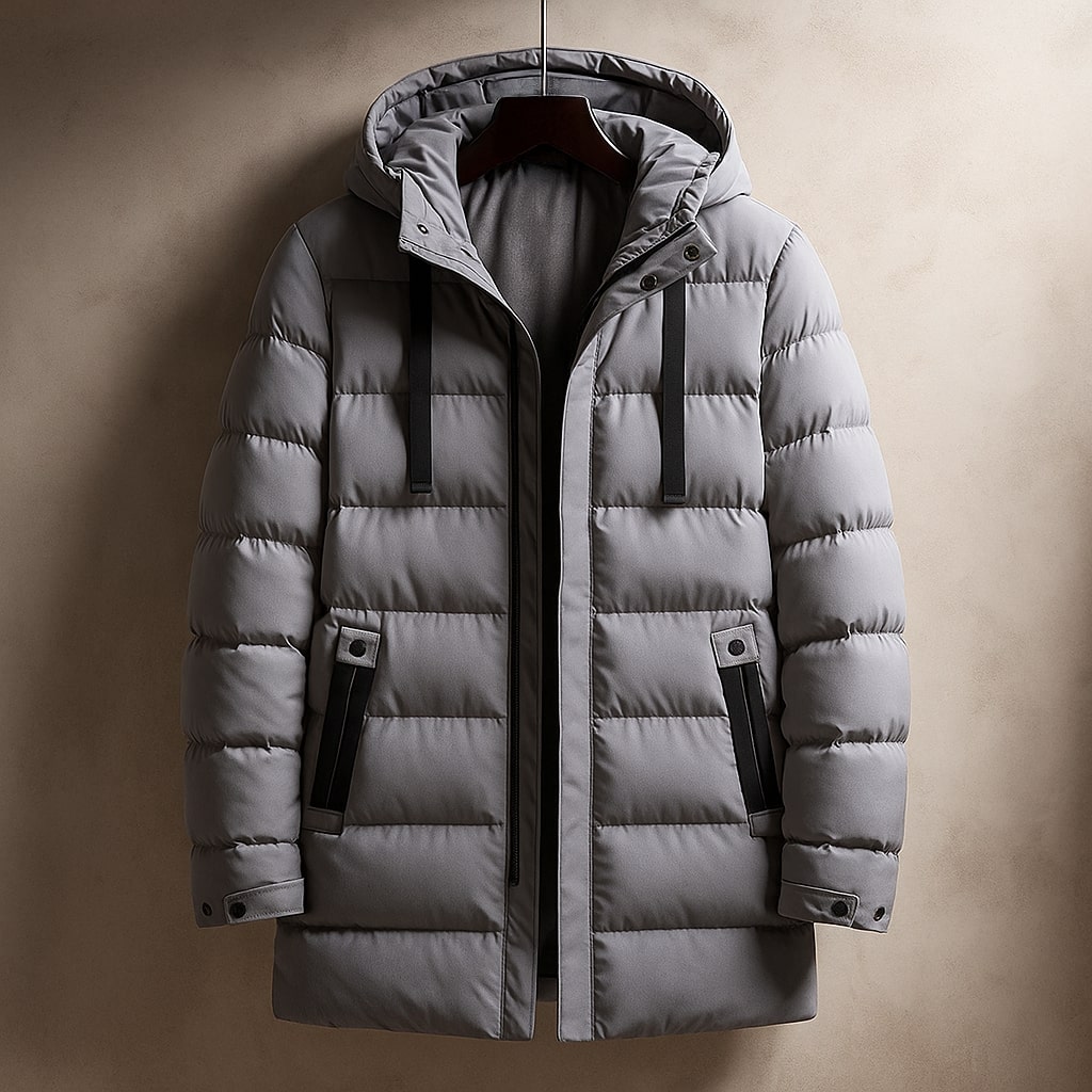 Nordic Men’s Quilted Shell Parka – Lightweight Insulated Winter Jacket