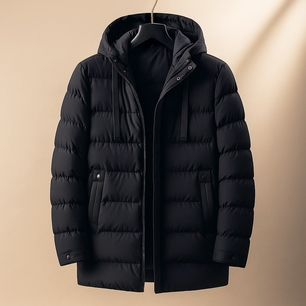 Nordic Men’s Quilted Shell Parka – Lightweight Insulated Winter Jacket