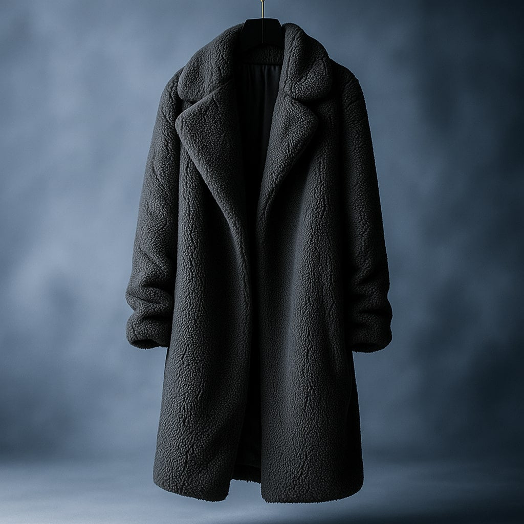 Francine Women’s Teddy Coat – Plush Sherpa Fleece Longline Jacket
